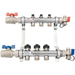 Комплект коллекторов с шаровыми кранами РЕХАУ HKV 3 контура