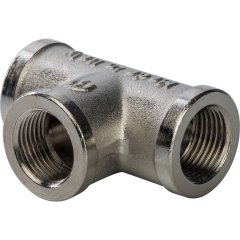 Тройник STOUT ВВ никелированный 3/8, SFT-0020-000038