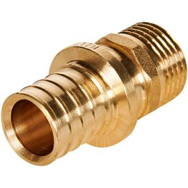 Переходник с наружной резьбой ROMMER 20х2.0xG 1/2 для труб из сшитого полиэтилена аксиальный, RFA-0001-200212