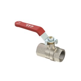 Кран шаровой ручка рычаг, латунь, внутренняя/внутренняя резьба 1_1/2,PN25 индивидуальная упаковка, никель, RTP