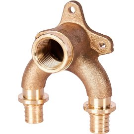 Проточный настенный угольник STOUT 16x1/2  бронзовый для труб из сшитого полиэтилена (340034G041622B), SFA-0040-001612