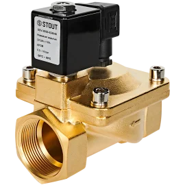 Клапан соленоидный (электромагнитный) STOUT непрямого (пилотного) действия НЗ 24В G1 1/2 SSV-0030-024040