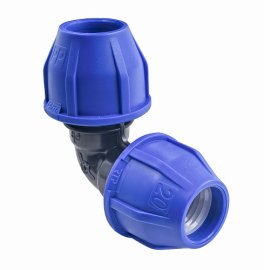 Отвод компрессионный, полипропилен 20, для полиэтиленовых труб, РТП