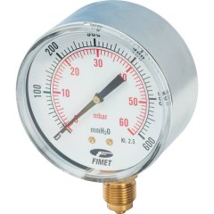 Манометр газовый WATTS 80 мм 3/8 давление 60 мбар