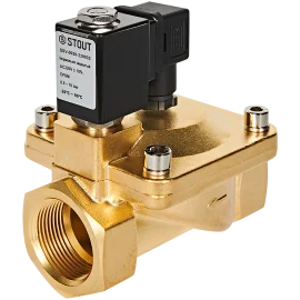 Клапан соленоидный (электромагнитный) STOUT непрямого (пилотного) действия НЗ 220В G1 1/4 SSV-0030-220032