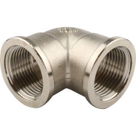 Угольник TIEMME ВВ никелированный 3/4х3/4 для стальных труб резьбовой, 1500162