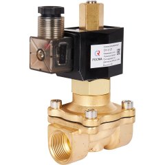 Клапан электромагнитный (соленоидный) двухходовой РОСМА СК-21-20 нормально открытый НО, АС 220В,G3/4, Ду20, 00000012957