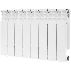 Радиатор биметаллический STOUT Space 350 8 секций боковое подключение RAL9016