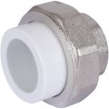 Муфта разъемная с внутренней резьбой Политэк 25х3/4 для полипропиленовых труб под сварку (цвет белый), 9801002534