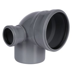 Политэк  Отвод 110х90 с выходом 50 левый