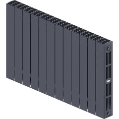 Радиатор биметаллический RIFAR SUPReMO 500 12 секций боковое подключение (ТИТАН), 4RS50-12-TI