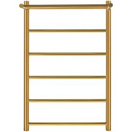 Полотенцесушитель электрический STOUT JAZZ round 80*50 Золотой Хром 585 с полкой, SHQ-J8RR-F08050