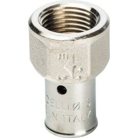 Муфта с внут.рез. Prandelli Multyrama (16х2,0)х1/2 для металлопластиковых труб прессовой, 109.02.51.6