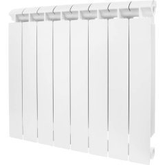 Радиатор биметаллический Global STYLE EXTRA 500 8 секций нижнее правое подключение (белый RAL 9010)