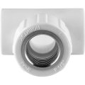 Тройник Политэк 20х1/2 с внутренней резьбой для полипропиленовых труб под сварку (цвет белый), 9500002012