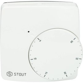 Проводной электронный термостат STOUT WFHT-BASIC со светодиодом, STE-0002-000004