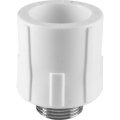 Муфта комбинированная Политэк 32х3/4 наруж. резьба для полипропиленовых труб под сварку (цвет белый), 9000003234