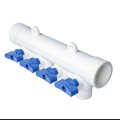 Коллектор с шаровым краном синий PPR 32х20/4,  белый, RTP