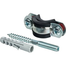 Комплект STOUT хомут+шпилька шуруп +дюбель пластиковый 1/2 (20-24), SAC-0020-100012