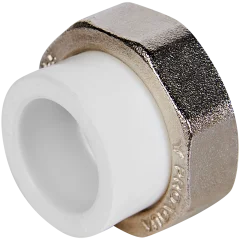 Муфта комбинированная Pro Aqua d=25-1/2 PP-R разъемная (американка) ВР Белая