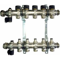 Группа коллекторная Oventrop Multidis SF 5 со встроенными ротаметрами на 5 контуров
