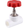 Вентиль Kalde d=25 для полипропиленовых труб под сварку (цвет белый)