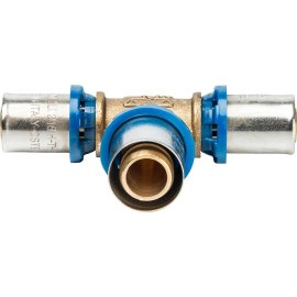 Тройник переходной Prandelli Multyrama 16.2х20.2х16.2 профиль H, TH, U для металлопластиковых труб прессовой, 509.34.14.1