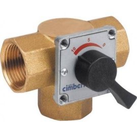 Кран шаровой Cimberio трехходовой смесительный 683 1/2 полнопроходной с ручн. управлением PN16 ВВВ, CIM 683 12