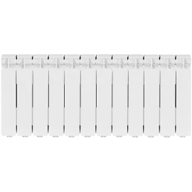 Радиатор алюминиевый STOUT Bravo 350 12 секций боковое подключение RAL9010, SRA-0110-035012