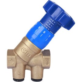 Клапан балансировочный ручной Cimberio CIM 1/2  обычн. латунь  Kvs=3,94 PN25 BB без изм. Ниппелей, CIM 787OT/2R 12