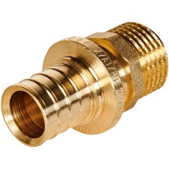 Переходник с наружной резьбой ROMMER 20xG 1/2 для труб из сшитого полиэтилена аксиальный, RFA-0001-002012