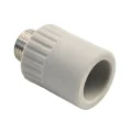 Муфта комбинированная PPR наружная резьба 25х1/2,  серый, РТП