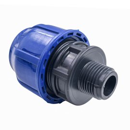 Муфта компрессионная, полипропилен наружная резьба 25х 1/2, для полиэтиленовых труб, РТП