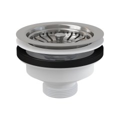 Донный клапан сифона для мойки AlcaPlast 6/4 с нержавеющей peшeткой DN115, A37