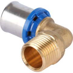 Угольник-переходник APE с наружной резьбой 1/2 х20 для металлопластиковых труб прессовой, ARL3003200