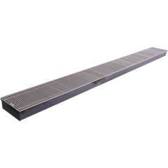 Внутрипольный конвектор STOUT SCN-1100 80х240х2400 (Решётка роликовая) правое подключение, SCN-1100-0824240