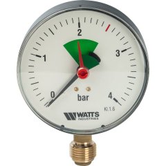 Манометр радиальный WATTS 100мм 1/2 давление 4 бар