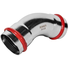 Угольник ROMMER 45°-ВПр, 54, из нержавеющей стали прессовой