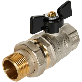 Кран шаровой BUGATTI Oregon с полусгоном (ручка-бабочка) внут-наруж резьба 1