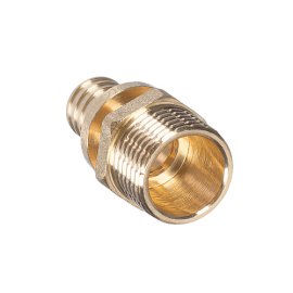 Муфта аксиальная, латунь, наружная резьба,16х1/2, желтый, RTP