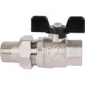 Кран шаровой полнопроходной STOUT ВР/НР, ручка бабочка 3/4, американка, SVB-0007-000020