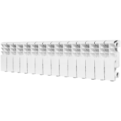 Радиатор алюминиевый ROMMER Plus 200 14 секций боковое подключение (RAL9016), RAL-3210-020014