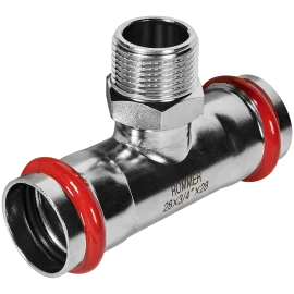 Тройник-переходник ROMMER ВПр-НР 28х3/4 из нержавеющей стали прессовой