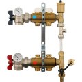 Коллекторная группа c регулировочными и термостатическими вентилями TIEMME 1 x3/4 ЕК 2 выхода, 3870160(3885G060502BY)