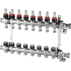 Группа коллекторная Oventrop Multidis SF 10 со встроенными ротаметрами на 10 контуров, 1404360