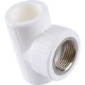 Тройник Kalde с внутренней резьбой 25х3/4 для полипропиленовых труб под сварку (цвет белый), 3222-tfo-250c25