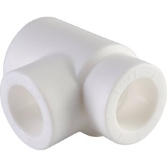 Тройник переходной Политэк 25х20х20 для полипропиленовых труб под сварку (цвет белый)
