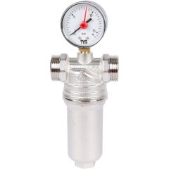 Фильтр с манометром с латунной колбой TIEMME 3/4BP