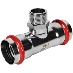 Тройник-переходник-НР ROMMER 42х1 из нержавеющей стали прессовой