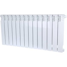 Радиатор биметаллический STOUT Space 500 14 секций нижнее правое подключение RAL9016